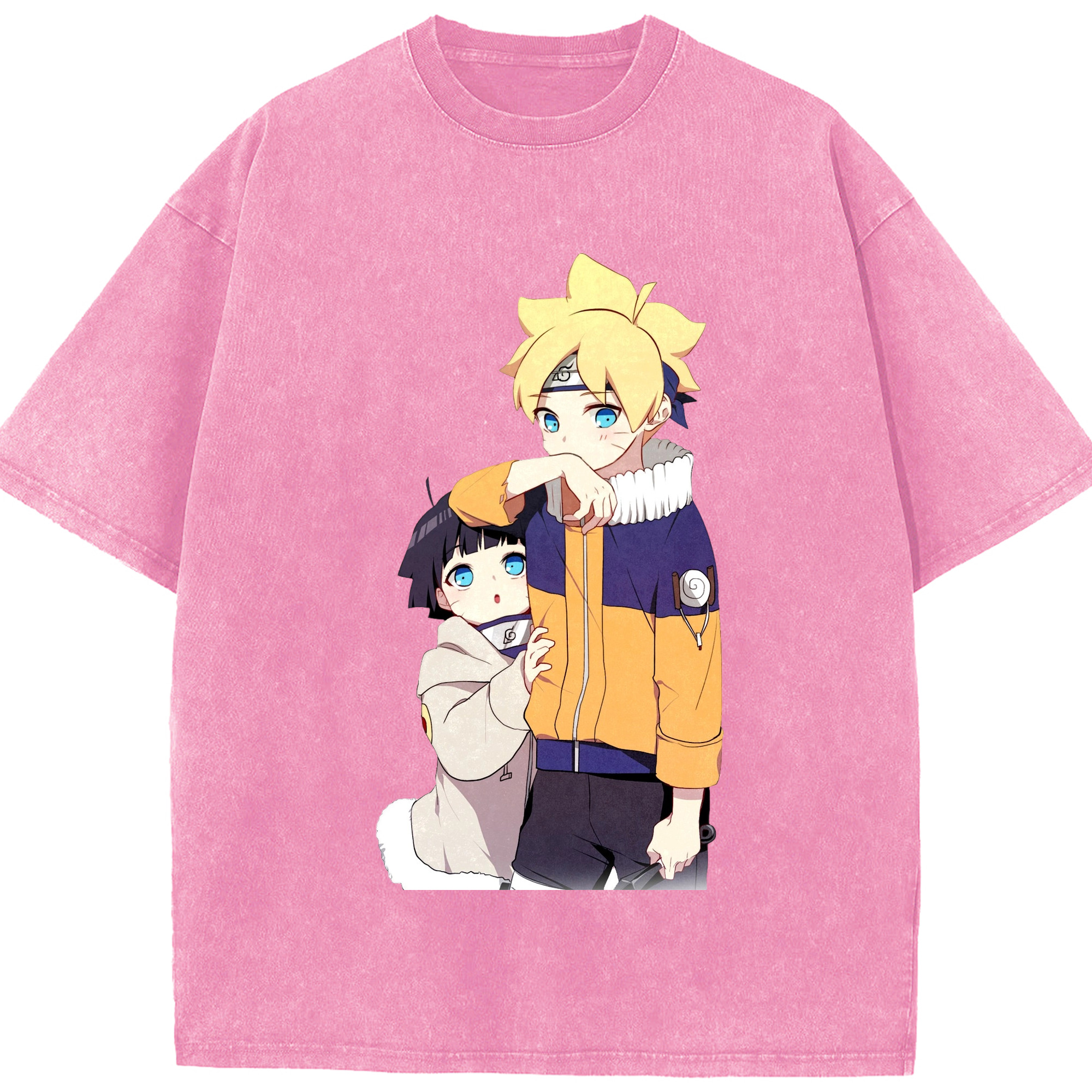 （画像用） NARUTO -ナルト- うずまき ボルト Uzumaki Boruto 綿100% ヴィンテージ風 半袖Tシャツ（フロントプリント）